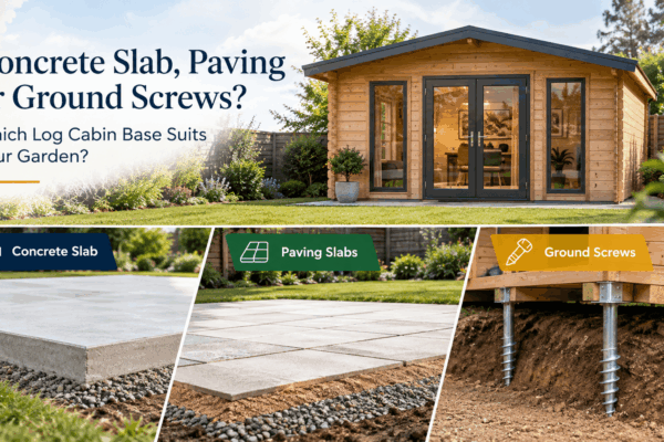 Concrete Slab, Paving or Ground Screws: Which Log Cabin Base Suits Your Garden?