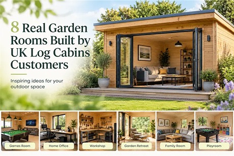8 Real Garden Rooms Built by UK Log Cabins Customers