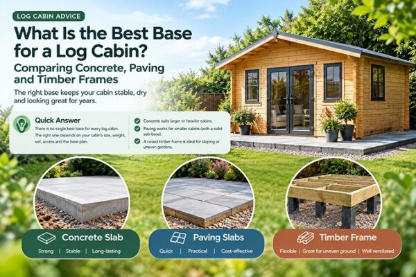 What Is the Best Base for a Log Cabin? Comparing Concrete, Paving and Timber Frames